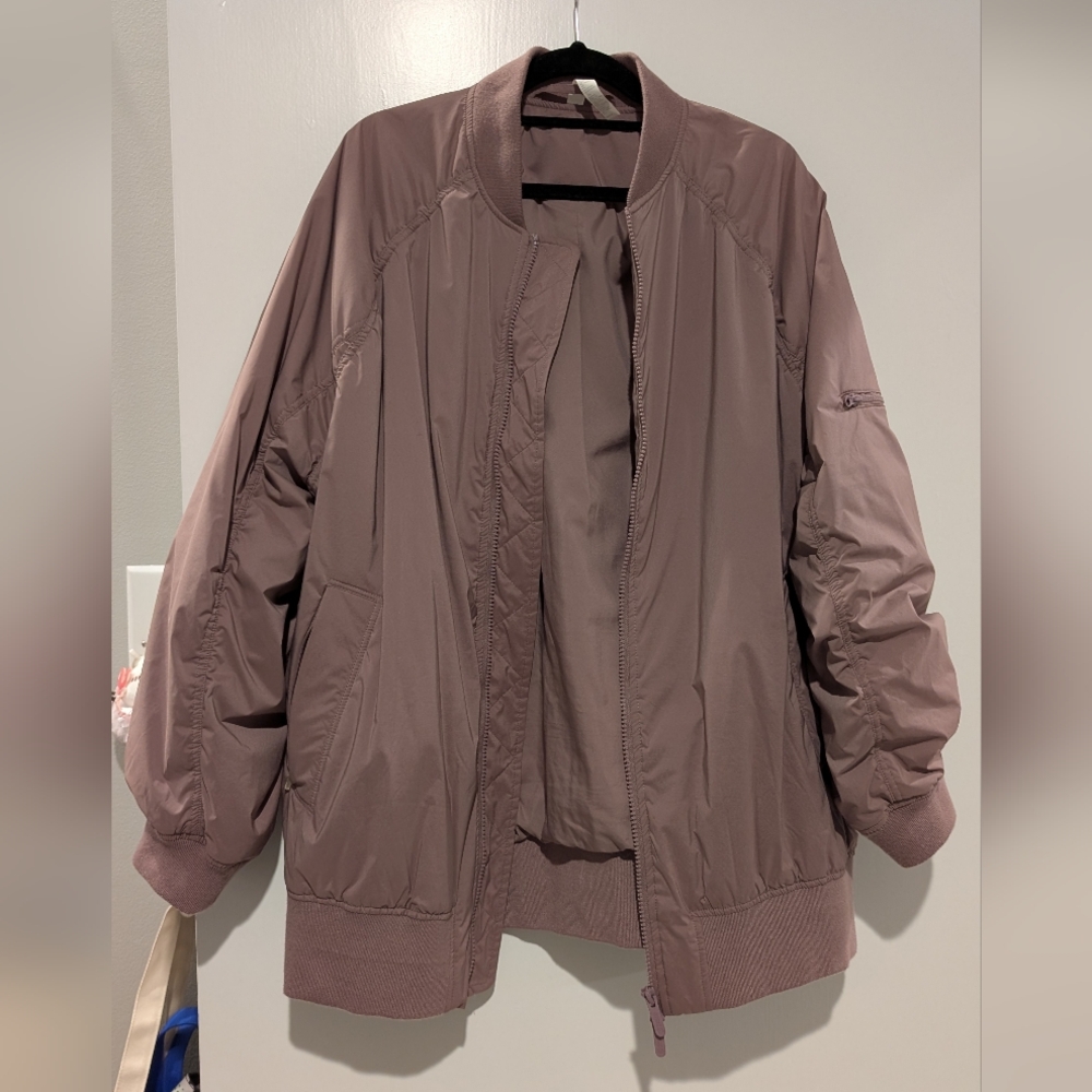 Zella - Go With It Aviator Jacket (dark Pinkish Purple)
